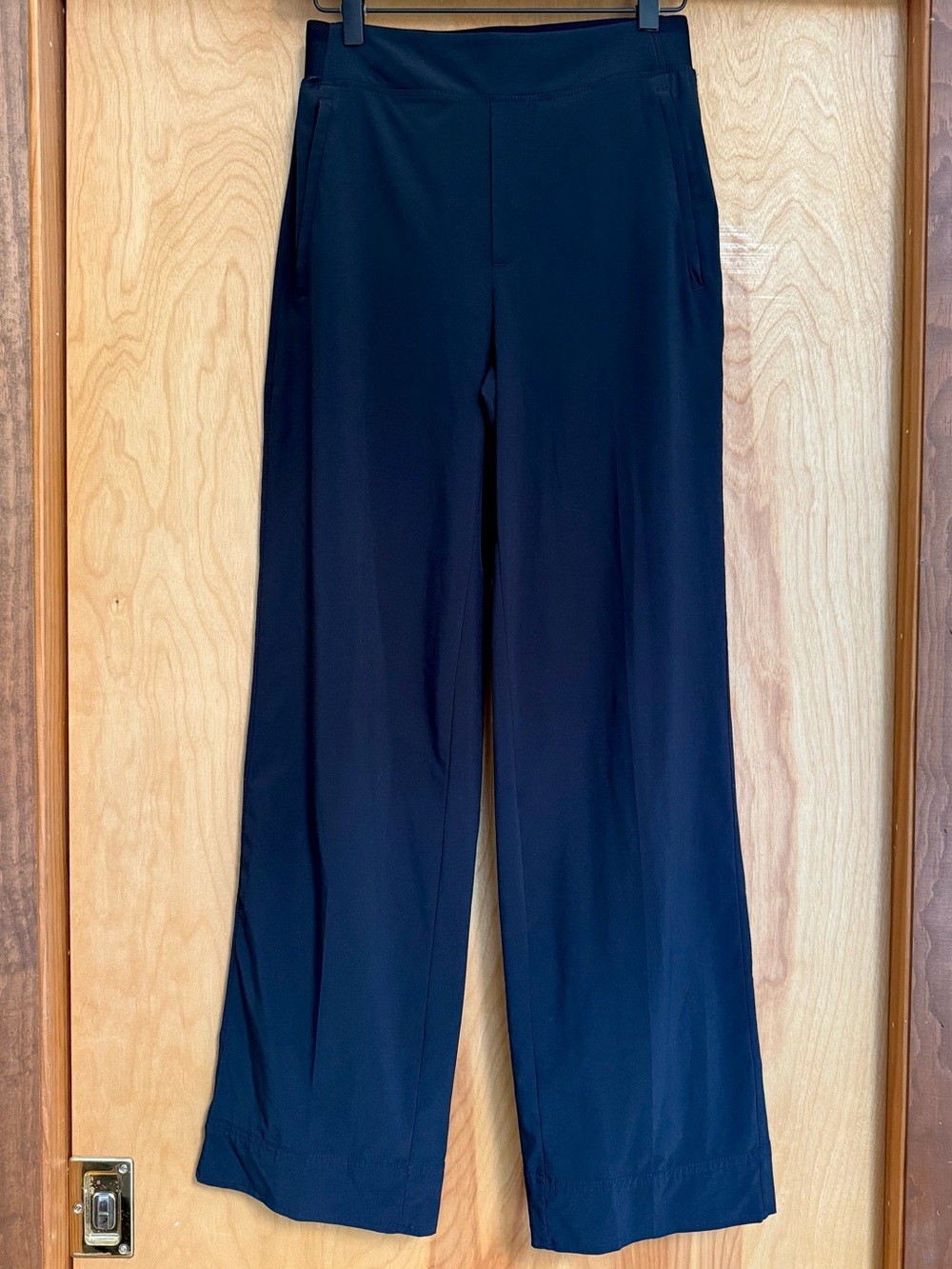 XS Athleta Black Brooklyn Heights High Rise Wide Leg Trouser Versatile Pants - Picture 5 of 8